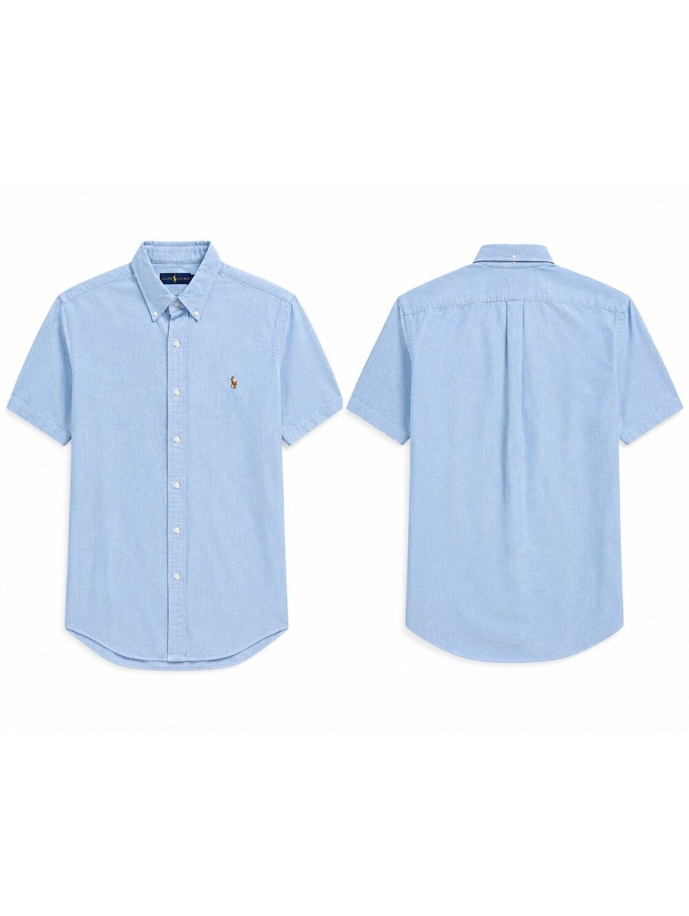 Polo Ralph Lauren Classic Fit Oxford Shirt Blue Cotton M Short Sleeve
